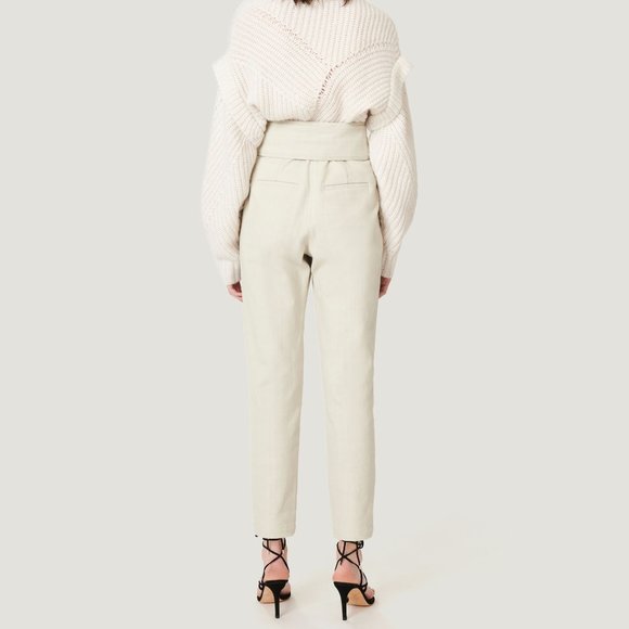 IRO beige tapered high waist straight trouser pants - 100% cotton - NWT - Picture 6 of 15